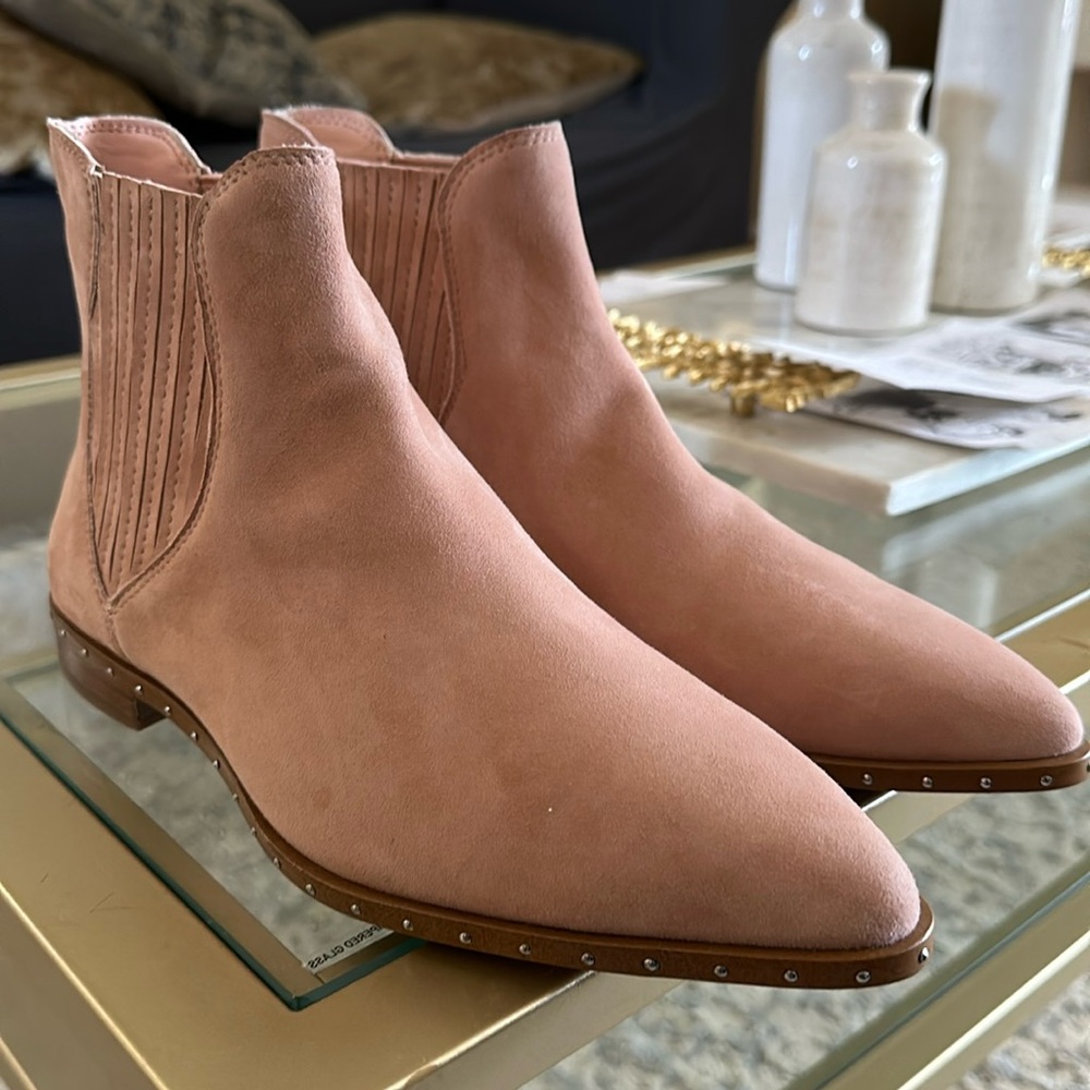 Rebecca Minkoff Suede Madysin Chelsea Ankle Boot Size 8.5 like new!